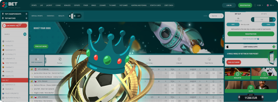 22Bet Website